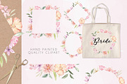 Watercolour Flew Flowers Wreaths Set, an Object Graphic by Bloomella (Thumbnail 5 of 8)