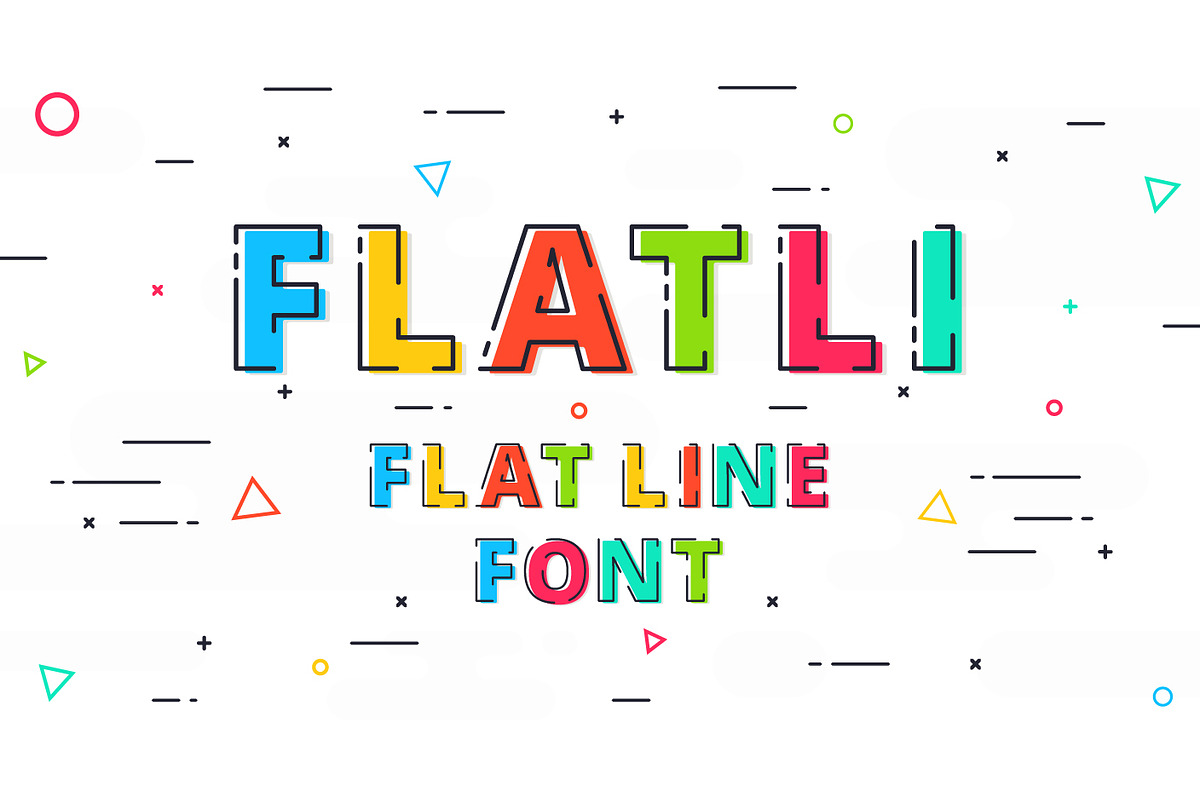 Flatli - Flat Line Vector Font