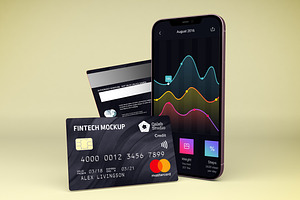 Credit Card & IPhone Mockup