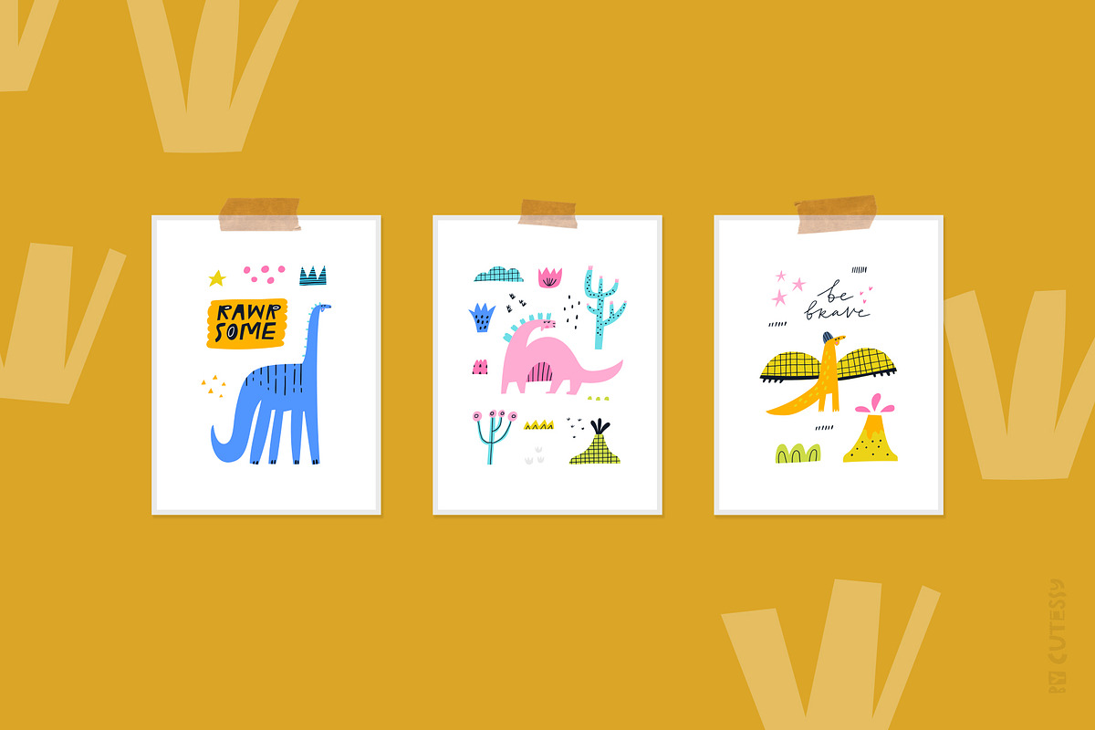 Dinosaur island - 250+ elements, an Animal Illustration by Olia (Photo 8 of 12)