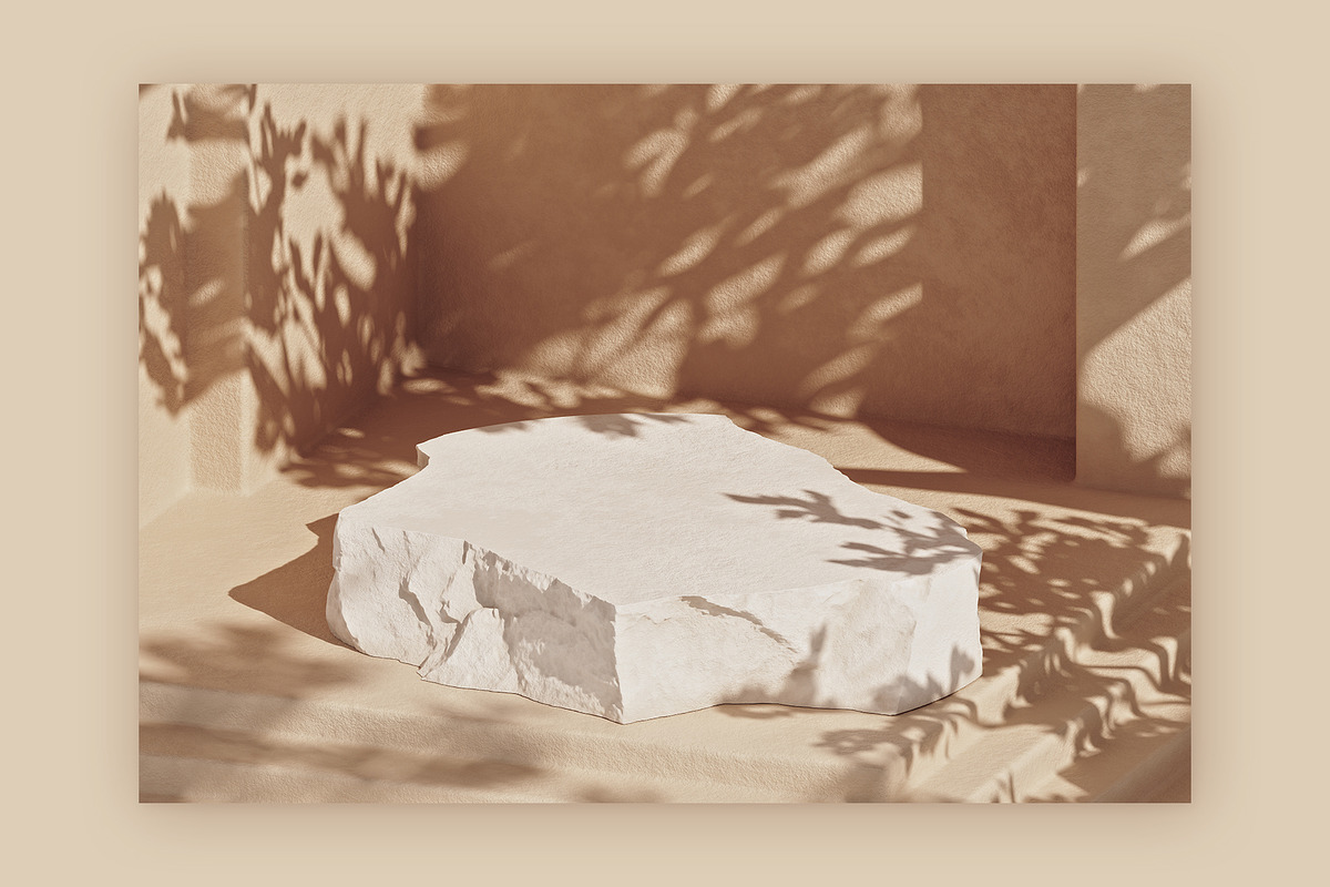 Ocher Stone Product Podium, a Decorative Illustration by Mockups & Illustrations (Photo 7 of 9)