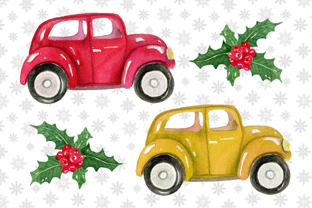 Watercolor Christmas bundle, an Illustration by JuliaBadeeva (Photo 11 of 29)