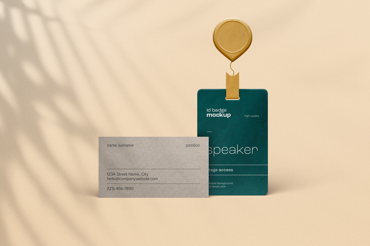 ID badge & business card mockup, a Product Mockup by dpi (Photo 15 of 16)