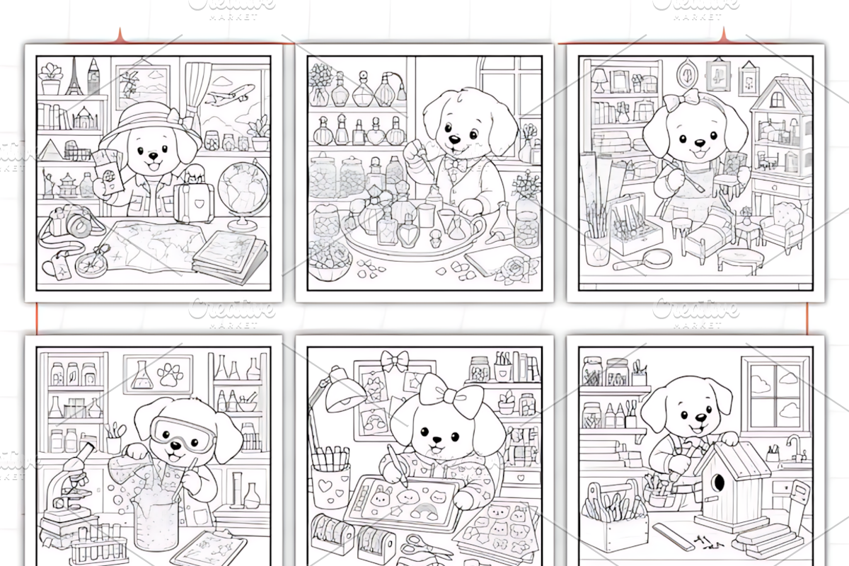 Cozy Careers Cute & Comfy Coloring, an Animal Illustration by Design Station (Photo 8 of 8)
