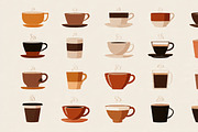 30 EPS. Coffee Cup Vector Icons, an Object Graphic by adenpinkstore (Thumbnail 13 of 15)