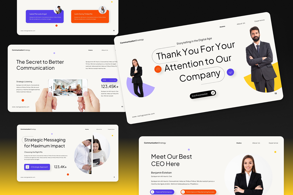 Communication Strategy Presentation, a Presentation Template by Annora Studio (Photo 6 of 7)
