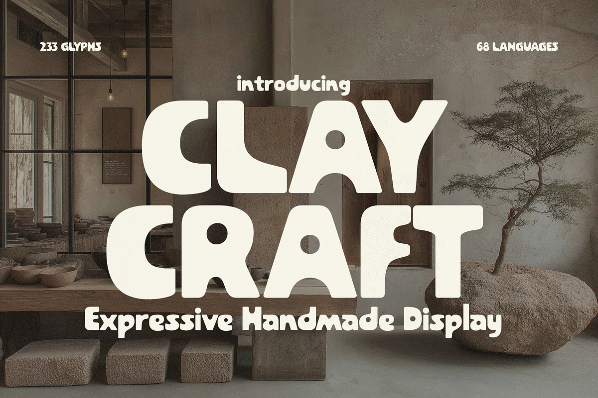 Claycraft - Handmade Display Font, a Sans Serif Font by HipFonts (Photo 1 of 10)