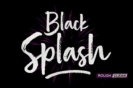 Black Splash, a Script Font by Stripes Studio