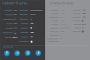 Highlight & Shadow Vector Brushes, a Brush Add-On by Industrial Artworks (Thumbnail 2 of 4)