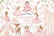 Pink Fairy Clipart Set, an Illustration by TatiMockup (Thumbnail 1 of 6)