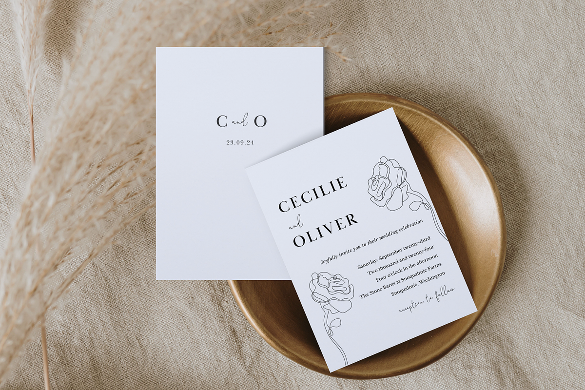 Editable Wedding Invitation, an Invitation Template by ForeverPrint (Photo 1 of 9)