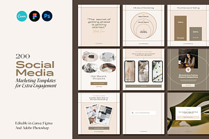 200 Social Media Marketing Templates, a Social Media Template by AndrewPixel