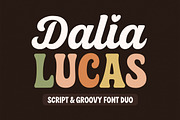 Dalia Lucas - Script Groovy Font Duo, a Handwritten Font by Jozoor (Thumbnail 1 of 10)