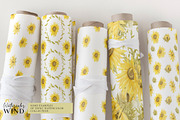 Watercolor Sunflowers Clipart, an Illustration by Ksenia Shmakova (Thumbnail 9 of 12)