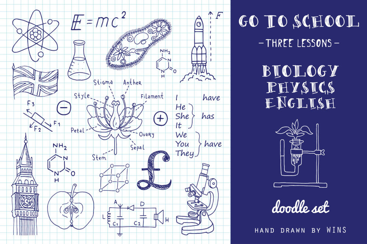 Go to school. Doodle set, an Education Illustration by WINS Doodle shop (Photo 1 of 10)