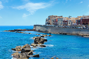 Ortigia coast, Syracuse, Sicily, Italy., a Nature Photo by YuriyB