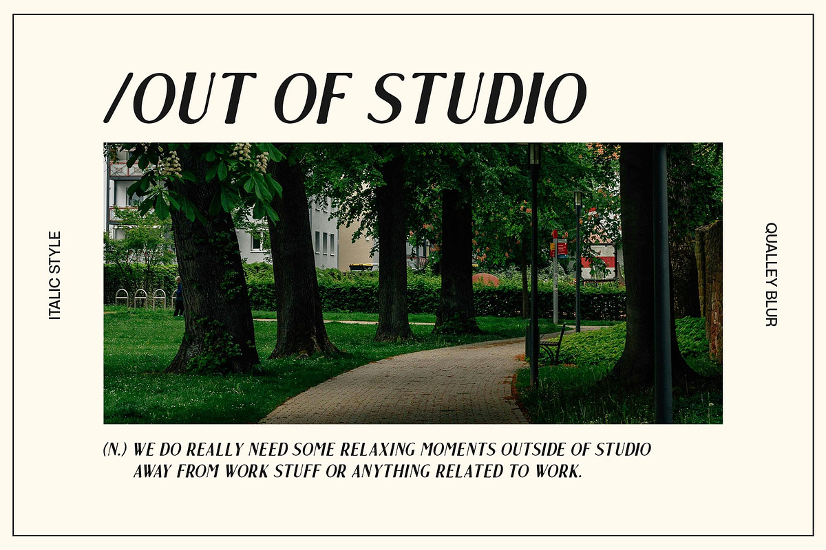 Qualey Blur, a Serif Font by Craft Supply Co. (Photo 3 of 8)