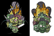 Zombies set, a Pattern Graphic by ArtOwl (Thumbnail 4 of 5)
