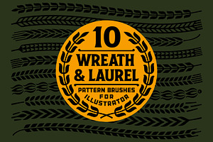 Wreath & Laurel Pattern Brushes Pack