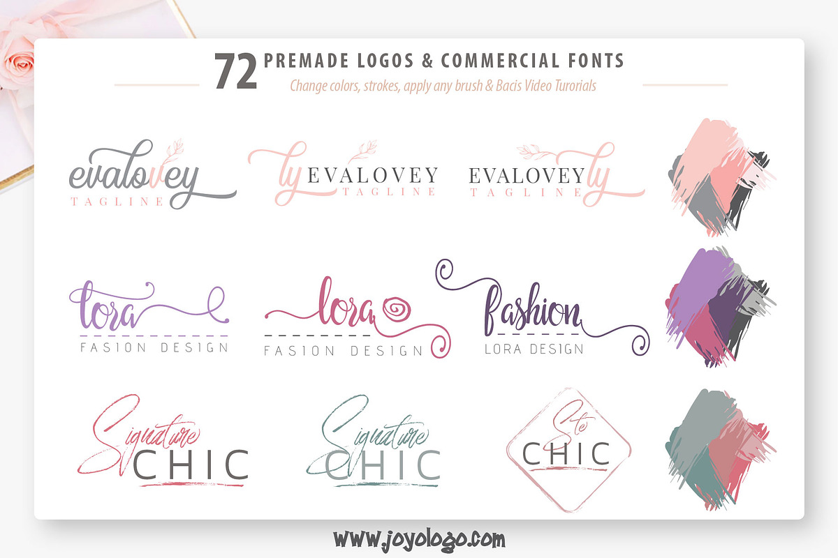 Ladyholic Premade Logo Branding Pack, a Branding & Logo Template by joyologo (Photo 8 of 17)