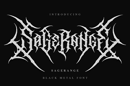 Sagerange | Black Metal Font Vol. 11, a Blackletter Font by Madhaline Studio