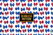 Patriotic Satin Bows Patterns, a Pattern Graphic by Creative Store (Thumbnail 4 of 5)