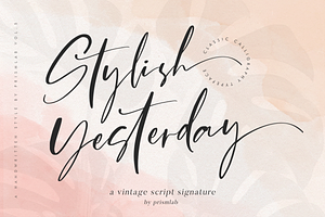 Stylish Yesterday A Luxe Chic Font