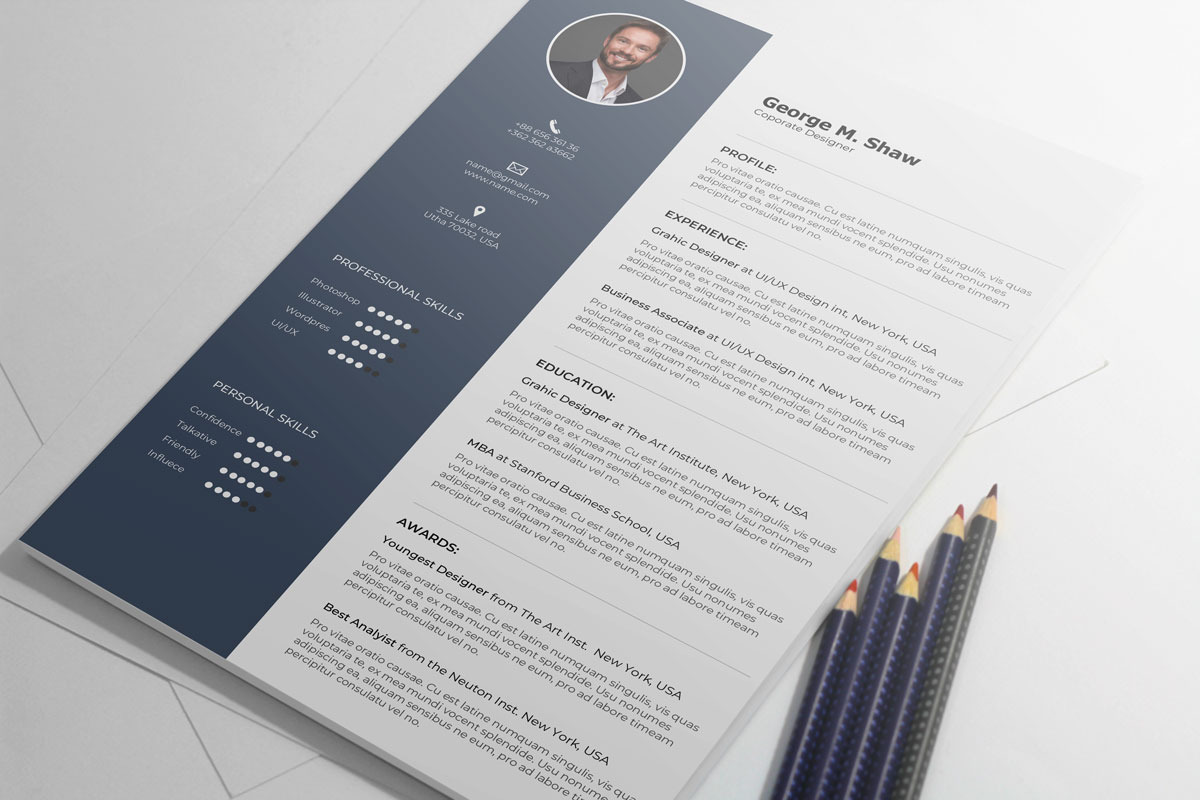 Resume Template Word, a Resume Template by graphicbox (Photo 4 of 4)