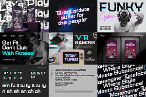 Cyberpunk Font Bundle