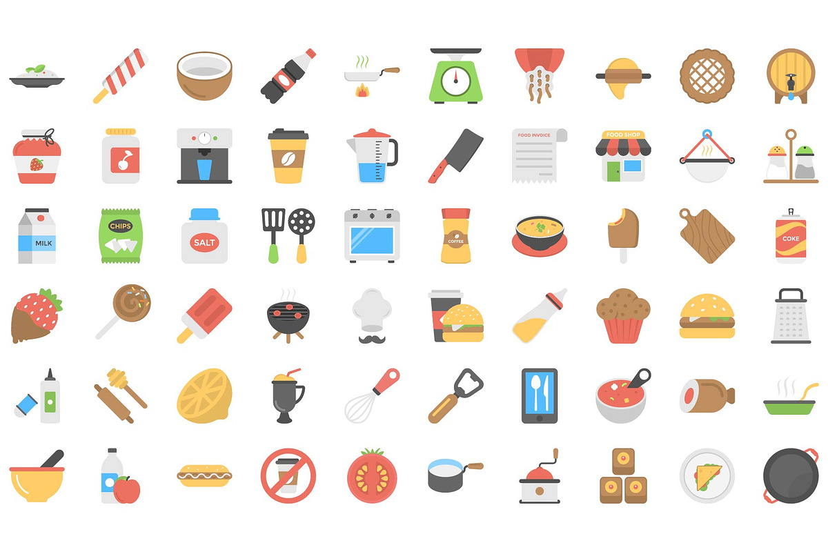 Customizable Food Icons for Branding, an Icon by Vector Portal