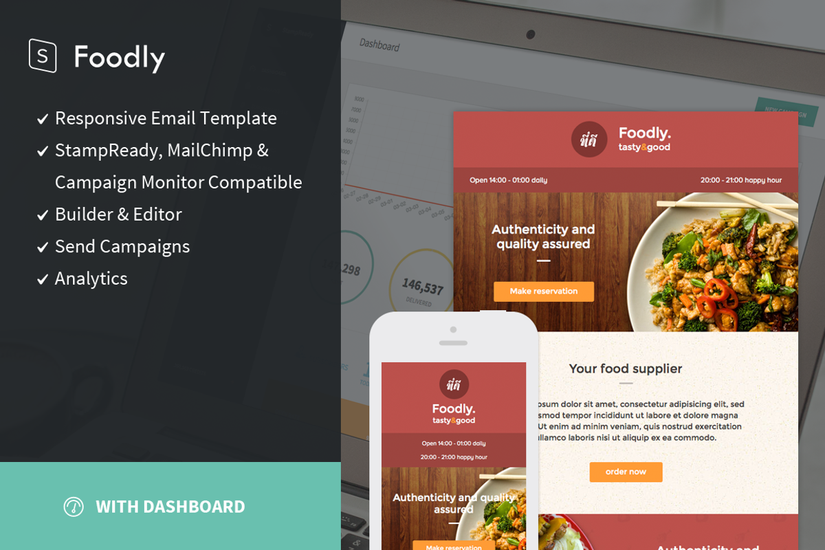 Foodly + StampReady Builder, an Email Template by StampReady Templates (Photo 1 of 2)
