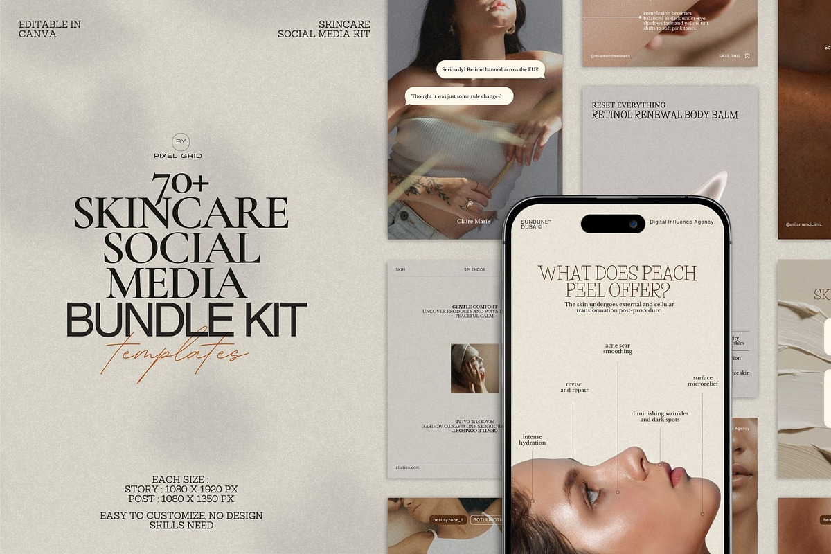 Wellness Skincare Bundle Canva