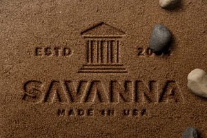 Sand Engraved Logo Mockup