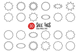 Sale Tags Label With Space For Text.