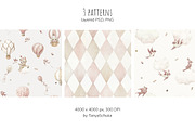 balloon Watercolor Graphics patterns, an Animal Illustration by TanyaSchuka (Thumbnail 5 of 10)