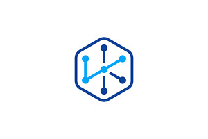 Check Letter K Technology Logo