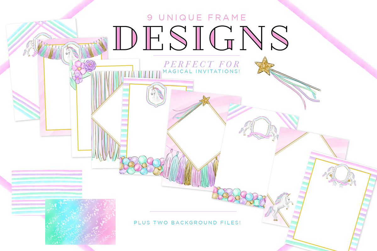 Unicorn Party Pack, an Illustration by Relish Designs (Photo 6 of 6)
