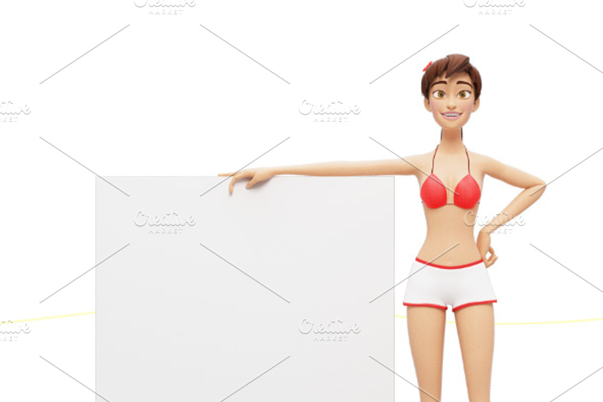 35 Promo Mock-Ups w/ Swimsuit Jenny, an iPad Mockup by Oleg Ribar (Photo 4 of 30)