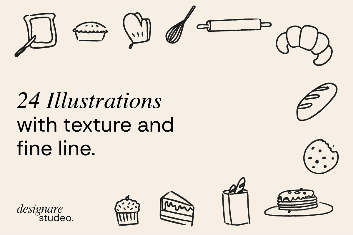 The Bakery Illustrations, a Decorative Illustration by ginni illustrations (Photo 2 of 5)