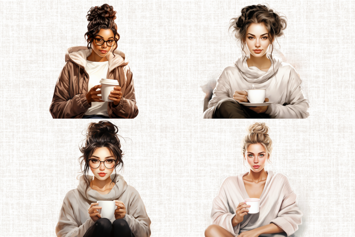 Cozy Time Clipart Set, a Person Illustration by Mash Mash Stickers (Photo 7 of 9)