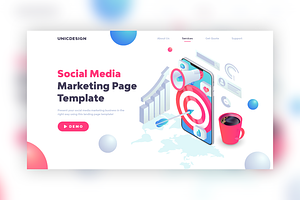 Social Media Marketing Page Template