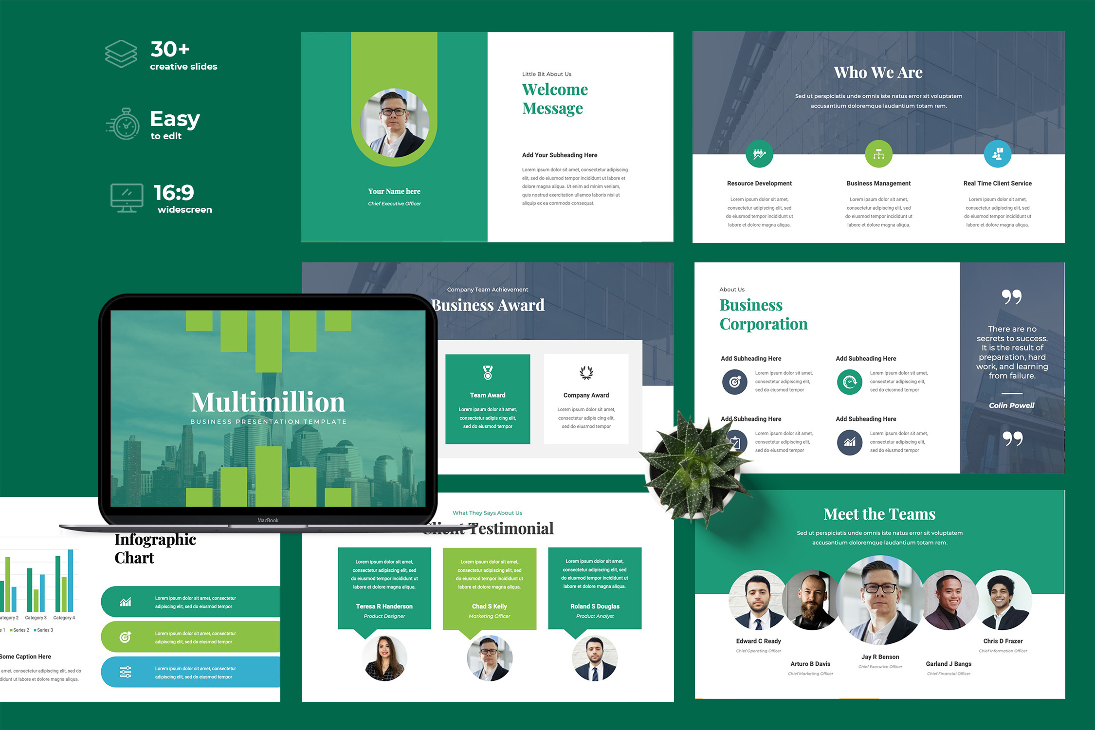 Multimillion Powerpoint Template, a Presentation Template by TMint Creative