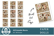 Paper Dolls Junk Journal Pages, an Illustration by NiiiNArt (Thumbnail 6 of 8)