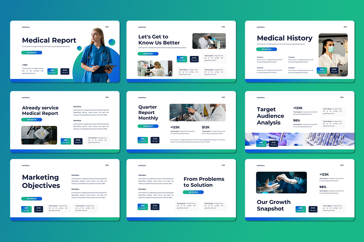 Medical Report - Google Slides, a Presentation Template by Iqsiart Studio (Photo 2 of 3)