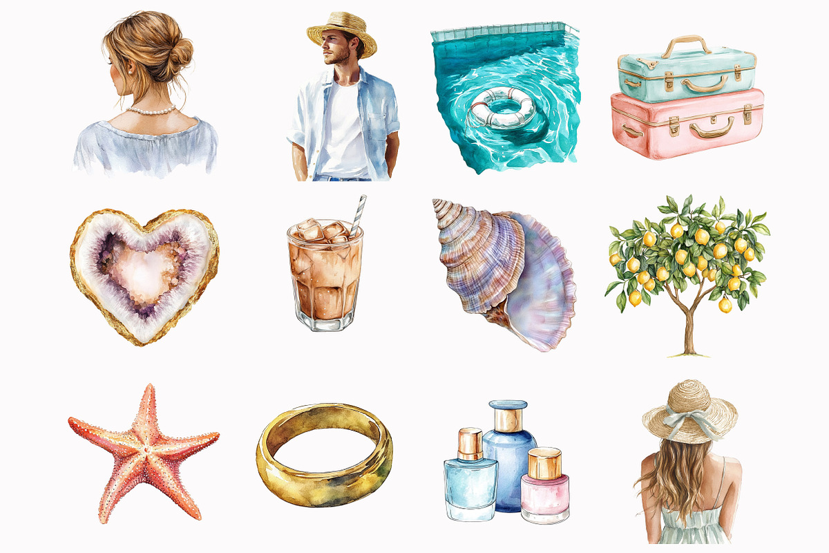 Watercolor Ocean Breath Clipart, an Illustration by Design Market (Photo 2 of 4)