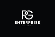 Alphabet letters logo GP, PG,G and P, a Branding & Logo Template by Walldecorated (Thumbnail 1 of 2)