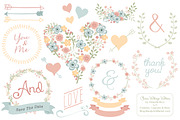 Pastel Floral Heart Clipart, an Illustration by Amanda Ilkov (Thumbnail 1 of 4)