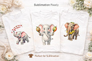 Cute Elephant Sublimation PNG, an Animal Illustration by Artnoy (Thumbnail 5 of 18)