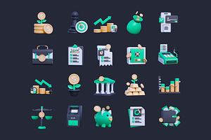 3D Financial Icon Pack