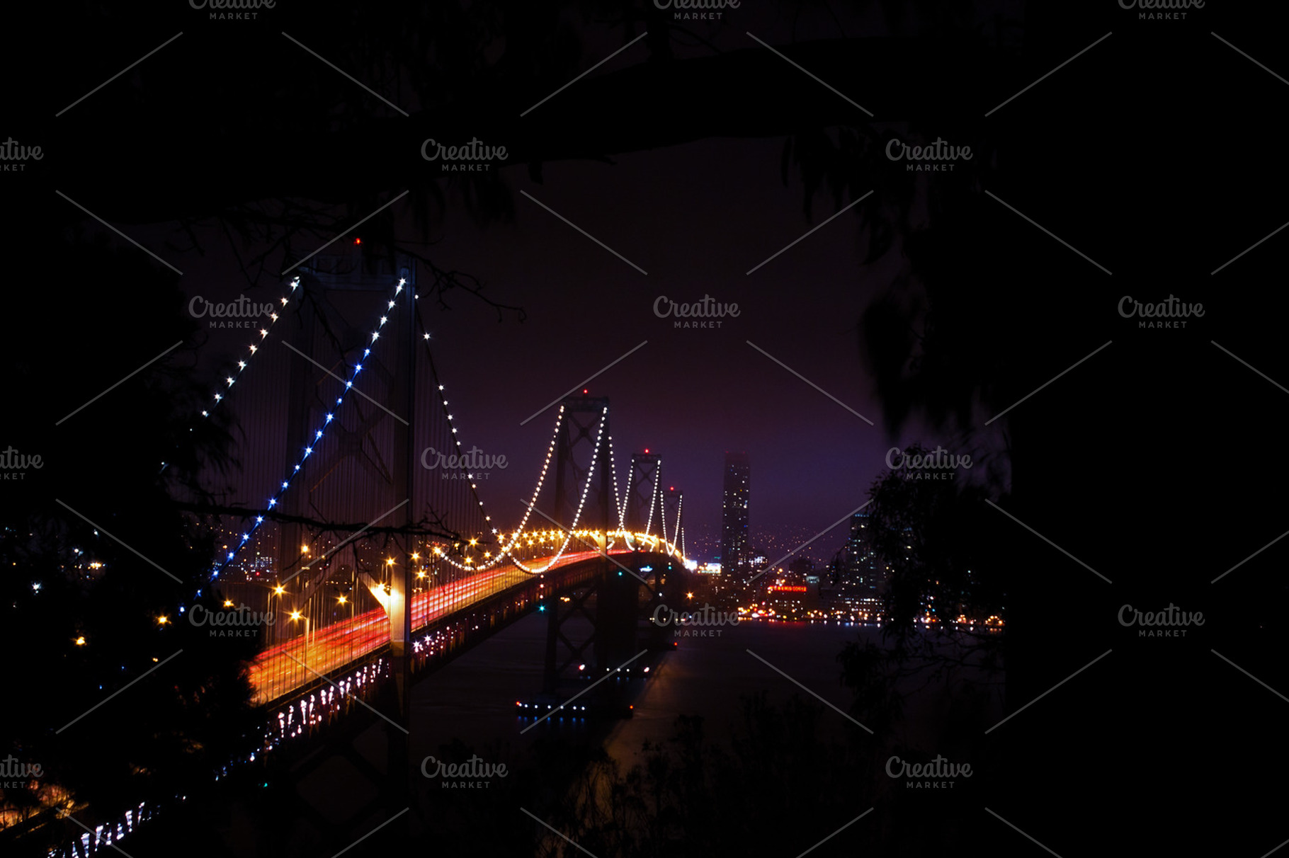 bridge at night background